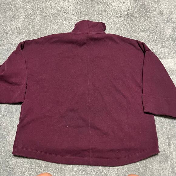 Athleta Cozy Karma Funnel Neck Sweatshirt Womens 1XL Spiced Cabernet Heather - Picture 3 of 8